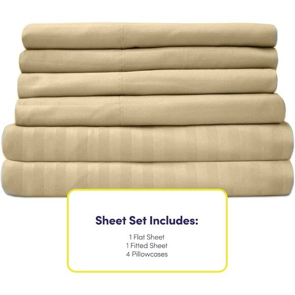 NEW 6-Piece Full Size Sage Green Bed Sheet Set 1500 Supreme Collection - Picture 4 of 6